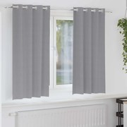 vidaXL Cortinas 2 pcs Cinzento-claro 175 x 140 cm Poliéster