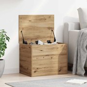 Caixa de Armazenamento vidaXL com Tampa Carvalho Artisan 60x42x46 cm Madeira de Engenharia