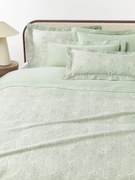 Capa de edredão em cetim de algodão com padrão floral Leticia