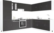 vidaXL 14 peças armário de cozinha conjunto Porto preto