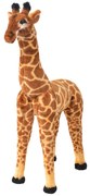 vidaXL Brinquedo de montar girafa peluche castanho e amarelo XXL