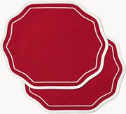 Individuais de mesa de Natal com rebordos ondulados Amela, conjunto de 2