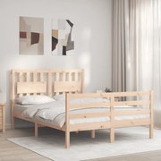 Estrutura de cama com cabeceira 120x200 cmmadeira maciça