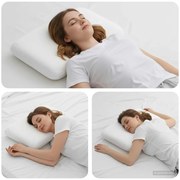 vidaXL Travesseiro para Dormir Liso Branco 50 x 30 x 10,5 cm