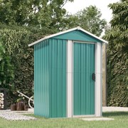 vidaXL Abrigo de jardim 126x97,5x177 cm aço galvanizado verde