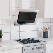 vidaXL Exaustor parede 60 cm aço inoxidável e vidro temperado prateado