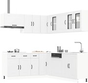 vidaXL 11 peças armário de cozinha conjunto Kalmar branca