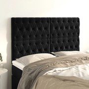 Cabeceira de cama 4 pcs veludo 80x7x78/88 cm preto