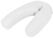 Almofada de gravidez em forma de J 54x(36-43) cm branco