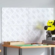 vidaXL Degrau Retangular 4 pcs Prateado 50 x 30 cm Alumínio