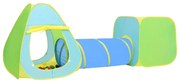 vidaXL Tenda de brincar infantil com 350 bolas multicolorido