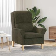 vidaXL Poltrona Contemporânea Verde exército Médio Tecido, Madeira