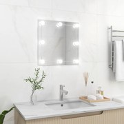 vidaXL Espelho de parede com luzes LED vidro quadrado