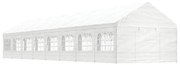 vidaXL Gazebo com telhado 17,84x4,08x3,22 m polietileno branco