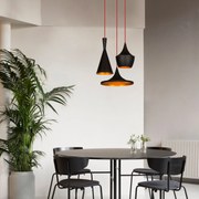 Chandelier Elmas – Preto e Ouro – Diâmetro 51 cm x Altura 130 cm