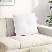 vidaXL Travesseiro para Costas Branco 60 x 19 x 50 cm tecido