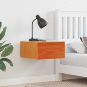 vidaXL Mesa de Cabeceira Montada na Parede com gaveta Castanho-mel