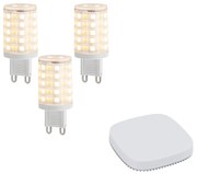Conjunto de 3 lâmpadas LED G9 inteligentes reguláveis 2,5 W 250 lm 2700K-6500K incl. Hub Inteligente Zigbee