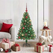 vidaXL Árvore de Natal Artificial Verde 120 cm PVC, Aço e Plástico