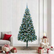 vidaXL Árvore de Natal Artificial Verde 210 cm PVC, Aço e Plástico