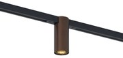 Foco moderno bronze escuro para sistema de calhas monofásico GU10 35mm - Slimline Nubee Honey