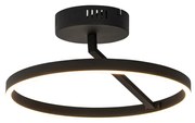 Candeeiro de teto design preto incl. LED regulável em 3 etapas - Anello Design