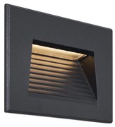 Aplique de parede embutido moderno preto 11,5cm incl. LED IP65 - Trem