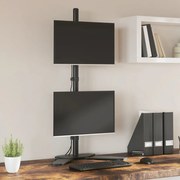 Suporte duplo para monitor VESA 75/100 mm aço preto