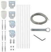vidaXL 29 pcs conjunto de acessórios para tela de varanda