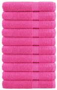vidaXL Toalhas de sauna premium SOLUND 10 pcs 80x200 cm 600 gsm rosa