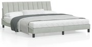 vidaXL Estrutura de cama sem colchão Hanko 180x200 cm veludo cinzento-claro