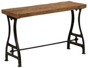 vidaXL Mesa consola em madeira reciclada maciça 120x40x76 cm