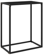 vidaXL Mesa consola 60x35x75 cm vidro temperado preto