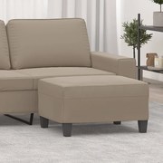 vidaXL Apoio de pés 70x55x41 cm microfibra cinzento-acastanhado
