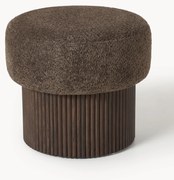 Pufe em teddy-bouclé com arrumação Nala