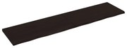 vidaXL Tampo de mesa 200x50x(2-4) cm carvalho tratado castanho-escuro