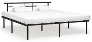 vidaXL Estrutura de cama metal 200x200 cm preto
