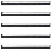 vidaXL Cabeças de rodo de chão 5 pcs 75x2x5 cm aço e borracha