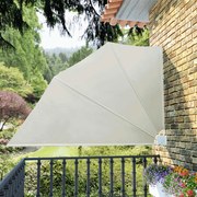 vidaXL Toldo lateral dobrável para varanda 160x240 cm creme