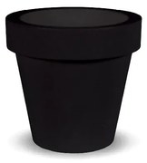 Vaso de flores colorido redondo Polietileno CASA, JARDIM, RESTAURANTE, BAR MAGNOLIA 80 (ø80x76 cm) - Preto