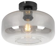 LED Plafon Inteligente Preto com Vidro Fumado incl. WiFi A60 - Bizle Moderno