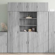 vidaXL Armário alto 80x42,5x185 cm deriv. de madeira sonoma cinza