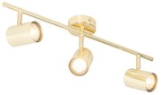 Candeeiro de teto moderno latão 3 luzes ajustáveis - Jeana Moderno