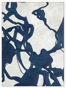 Quadro em tela pintado à mão com moldura de madeira Blueplay