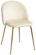 Cadeira Golden Dalnia Veludo - Beige