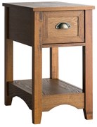 Conjunto de 2 mesas laterais contemporâneas com gaveta - Natural