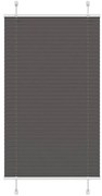 vidaXL Preto Plissada Cega 80x100 cm Largura Tecido 79,4 cm Poliéster