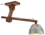 vidaXL Candeeiro de teto 25 W 105x30x65-108 cm E27 prateado vintage