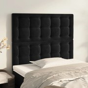 vidaXL Cabeceira Preta 80x5x118/128 cm Veludo