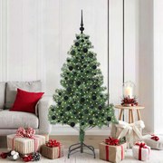 vidaXL Árvore de Natal com 300 LEDs com suporte Verde 180 cm PVC
